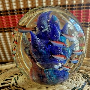 Murano glass globe paperweight